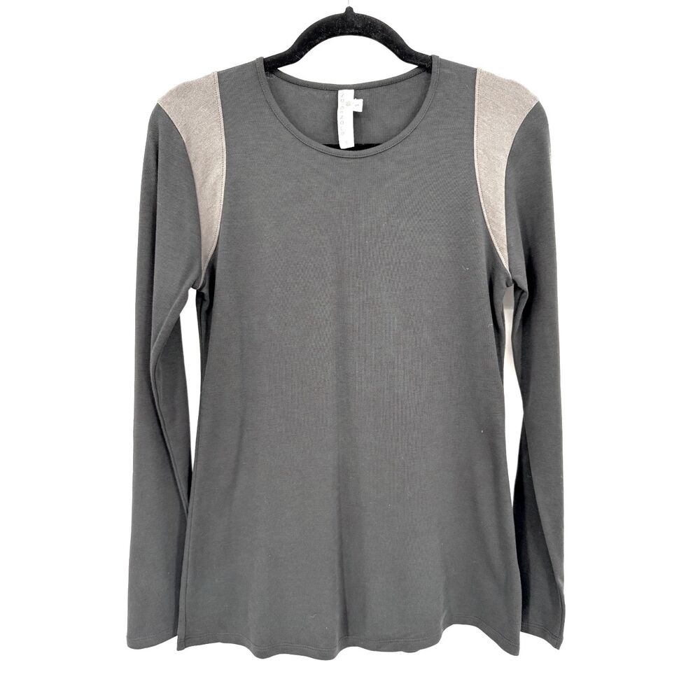 INDIGENOUS Black Organic Cotton Long Sleeve Thermal Top Size Small S